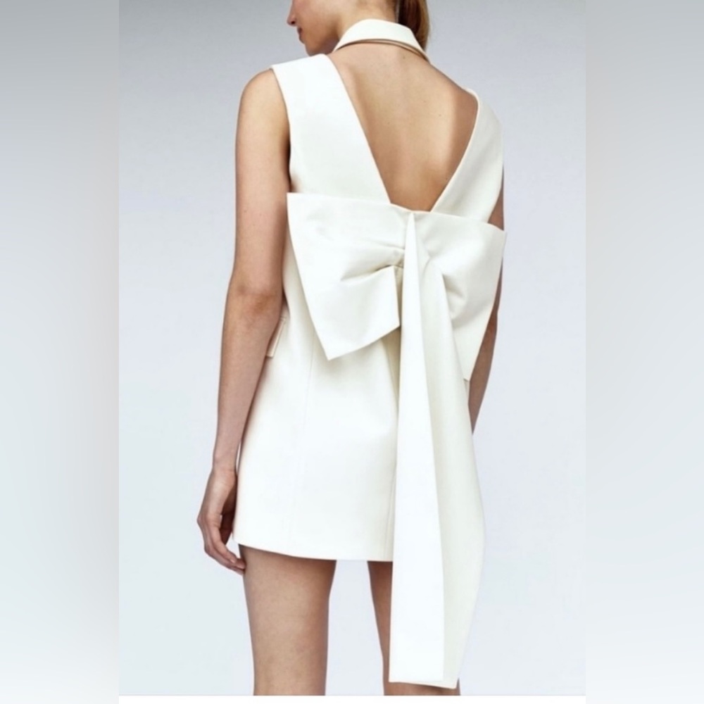 ZARA BOW BACK BLAZER DRESS - perf for bachelorette, bridal shower, eshoot